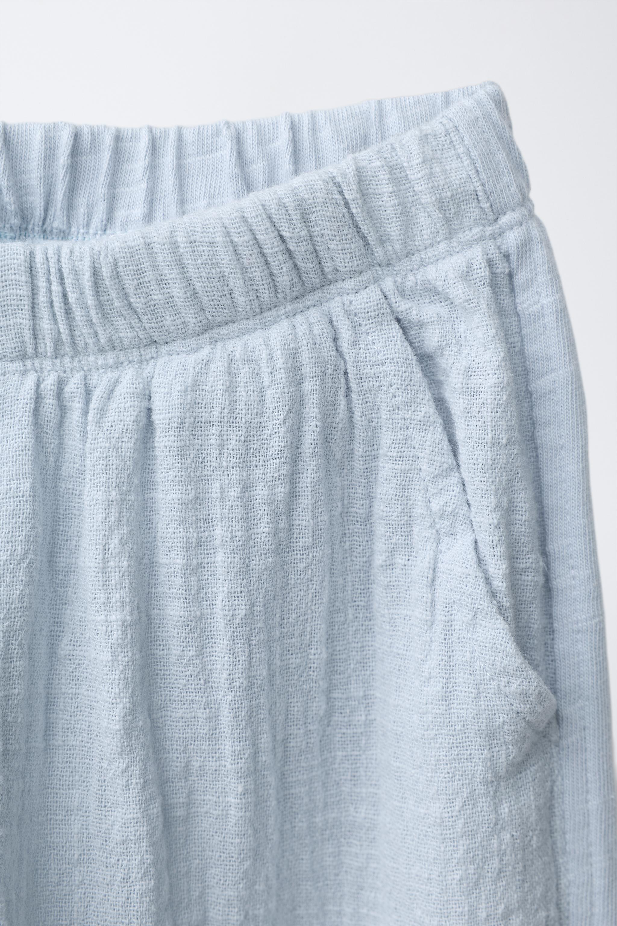 TEXTURED COMBINATION PANTS